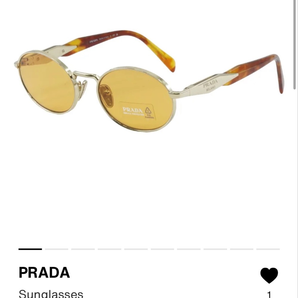 Prada Gold and Tan Sunglasses
